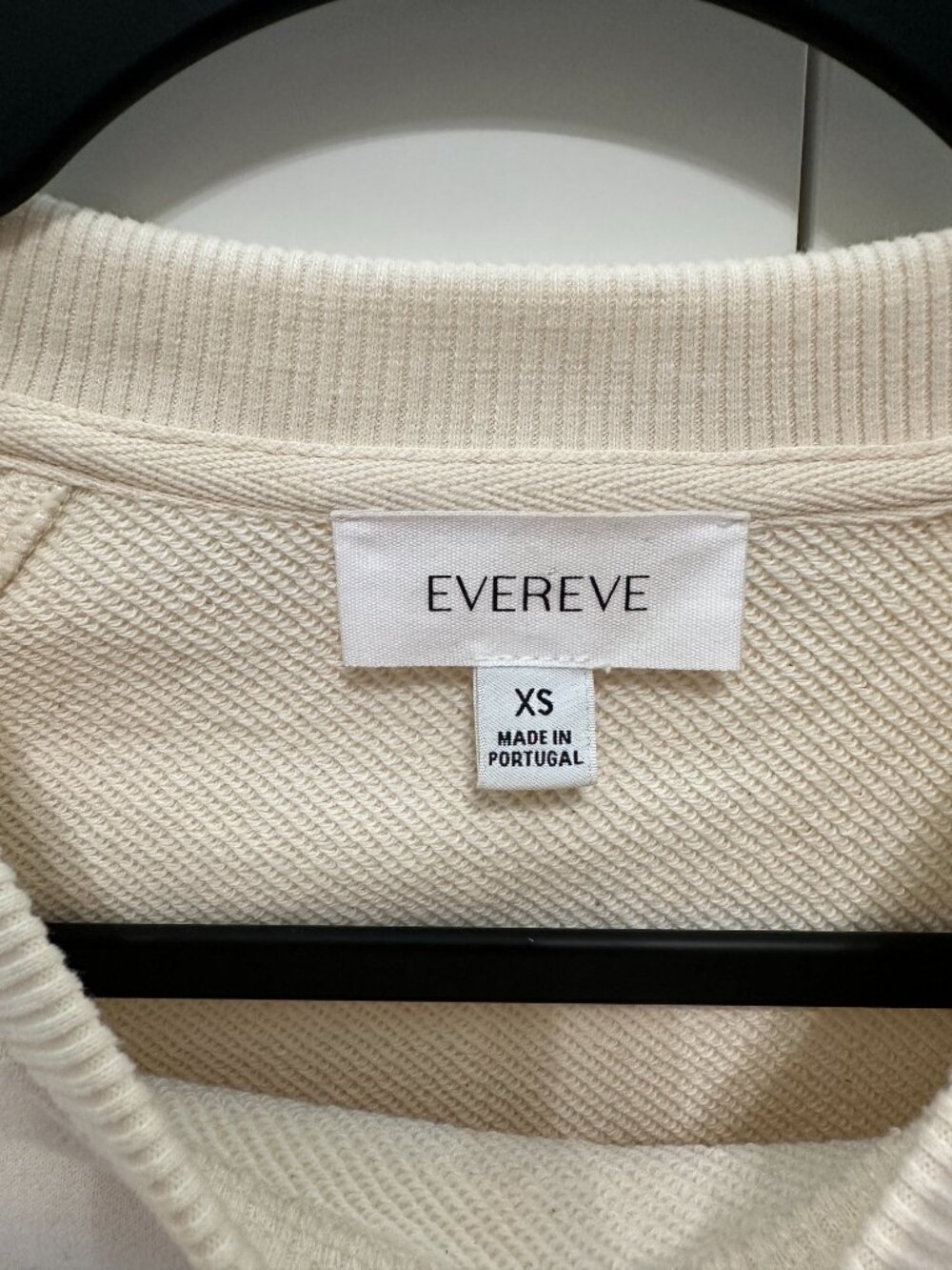 Evereve XS Cream Pink Colorblock Sweatshirt - Picture 2 of 2